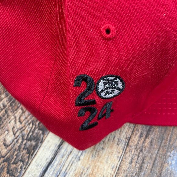 Mitchell & Ness Men's OS Red Topps Spot 2024 PHX AZ Acrylic Wool Snapback Hat - Picture 4 of 12